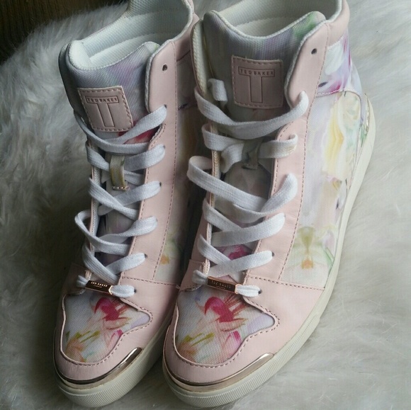 Ted Baker Shoes - 💖Ted baker pink floral high top sneakers 💖
